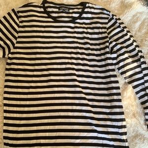 Black and white stripped long sleeve - NWOT
